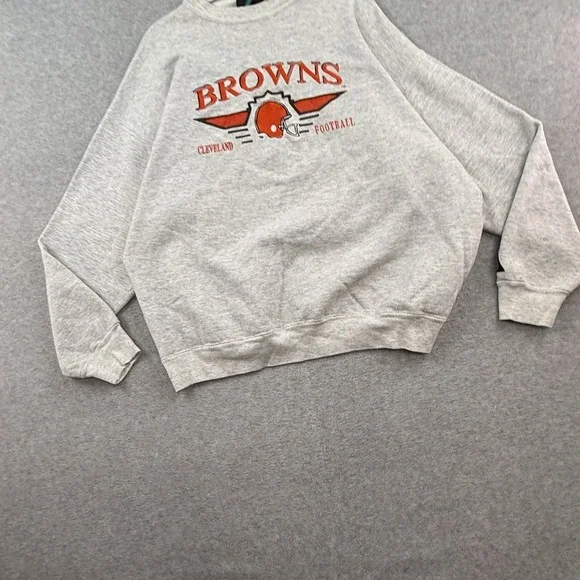 VINTAGE 90s Cleveland Browns Logo Athletic Crewneck Sweatshirt XL USA Nfl Men's - Picture 2 of 9